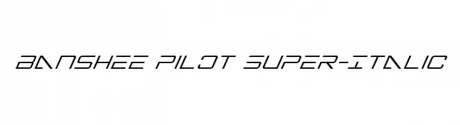 Banshee Pilot Super-Italic  Frei Schriftart Herunterladen
