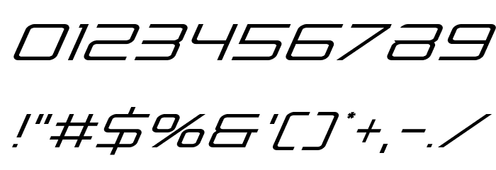 Banshee Pilot Super-Italic Font OTHER CHARS