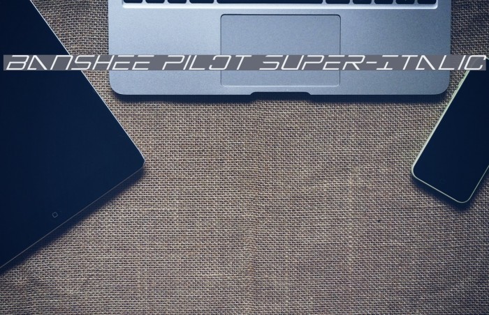 Banshee Pilot Super-Italic Font examples