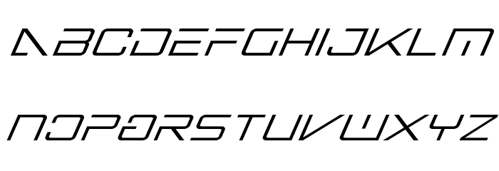 Banshee Pilot Super-Italic Font LOWERCASE