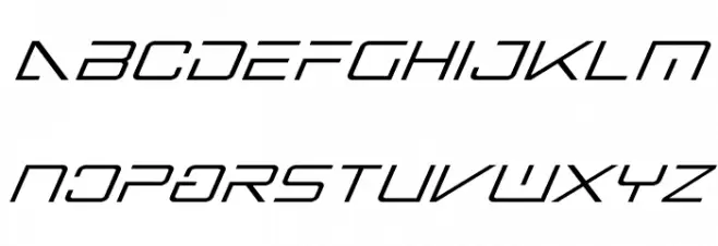 Banshee Pilot Super-Italic फ़ॉन्ट लोअरकेस