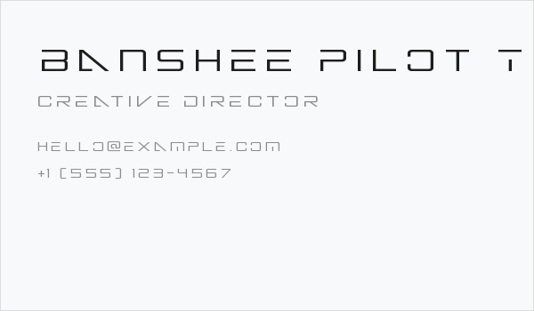 Banshee Pilot Title Business Card