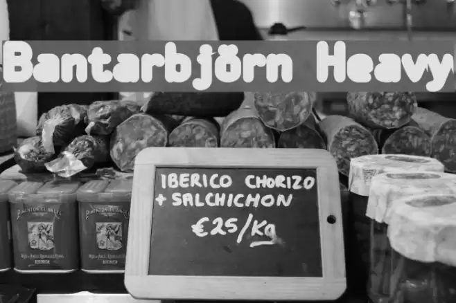 Bantarbjörn Heavy Caratteri examples