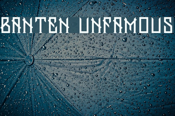 Banten Unfamous Font examples