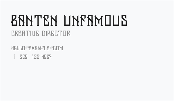 Banten Unfamous Business Card