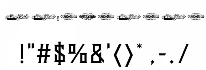 BantenUnfamous2DEMO Font OTHER CHARS