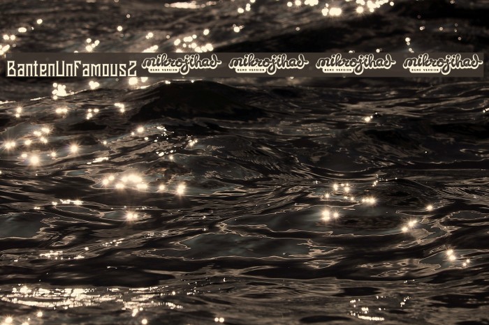 BantenUnfamous2DEMO Font examples
