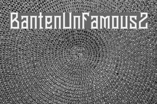 BantenUnfamous2 Font examples
