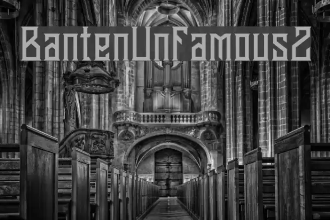 BantenUnfamous2 Font examples