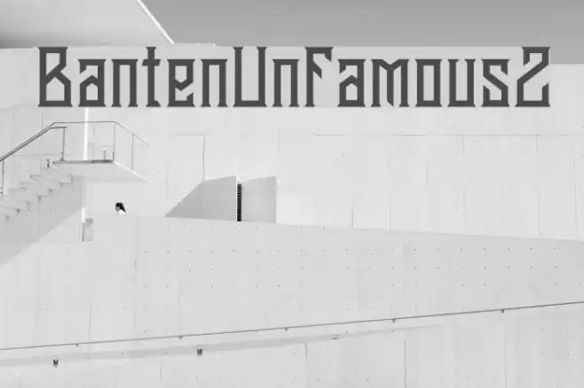 BantenUnfamous2 Font examples