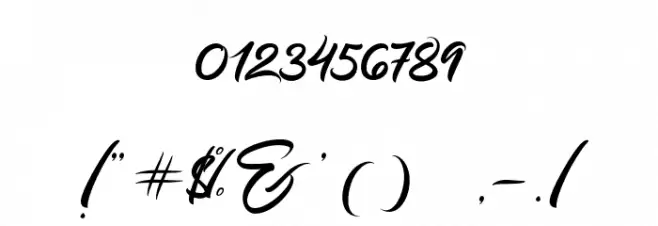 Bantham Font OTHER CHARS