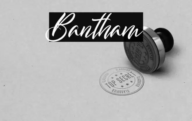 Bantham Font examples