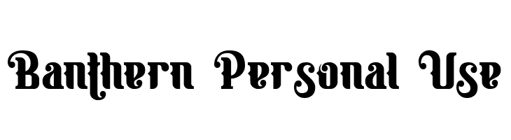 Banthern Personal Use  font caratteri gratis