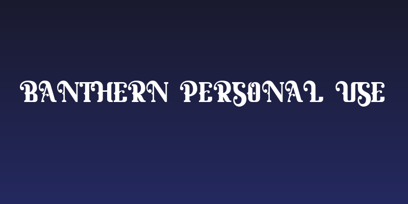 Banthern Personal Use Social Header