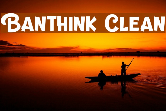 Banthink Clean Font examples