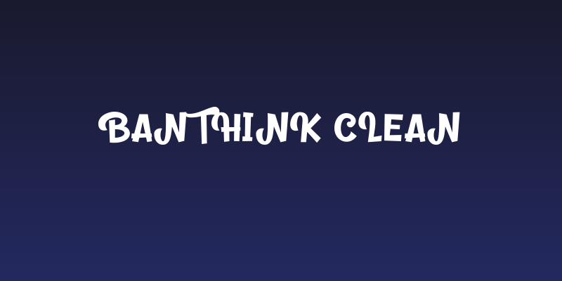 Banthink Clean Social Header