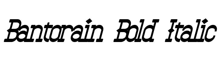 Bantorain Bold Italic Font - FFonts.net