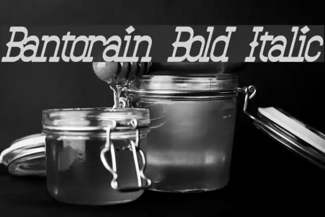 Bantorain Bold Italic Font examples
