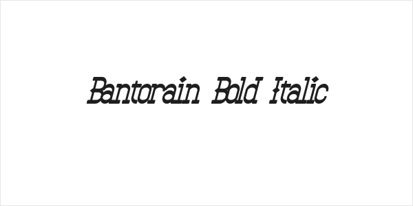 Bantorain Bold Italic Logo