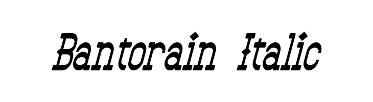 Bantorain Italic  Free Fonts Download