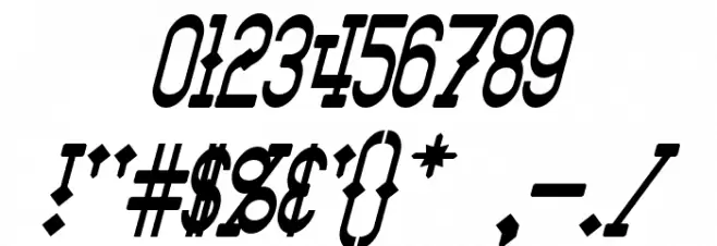 Bantorain Italic Font OTHER CHARS