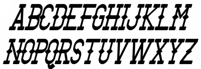 Bantorain Italic Schriftart Groß