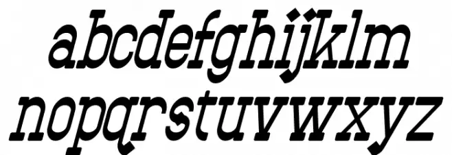 Bantorain Italic Schriftart Kleinbuchstaben