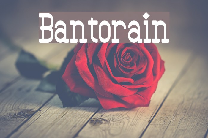Bantorain Шрифта examples