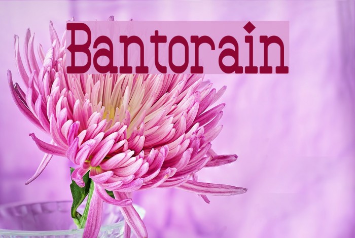 Bantorain Шрифта examples