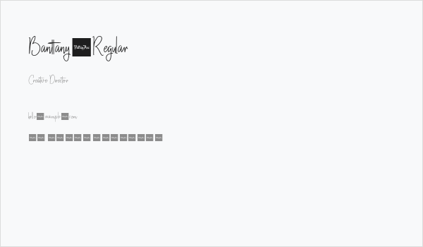 Banttany-Regular Business Card