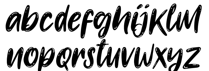 Banyu langits Regular Font LOWERCASE