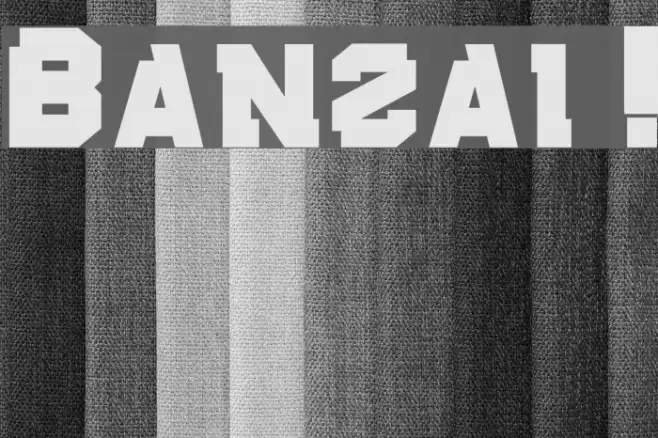 Banzai ! Font examples