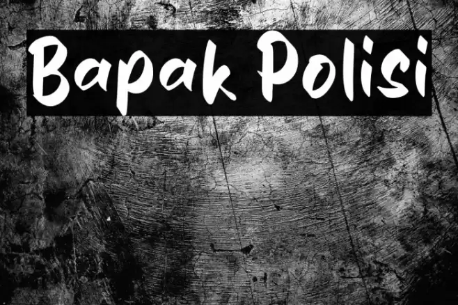Bapak Polisi Font examples