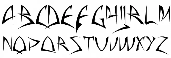 Baphomet!` Schriftart Groß