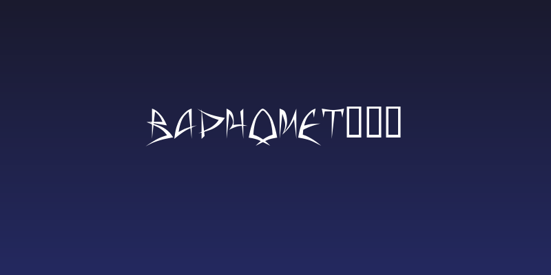 Baphomet!" Social Header