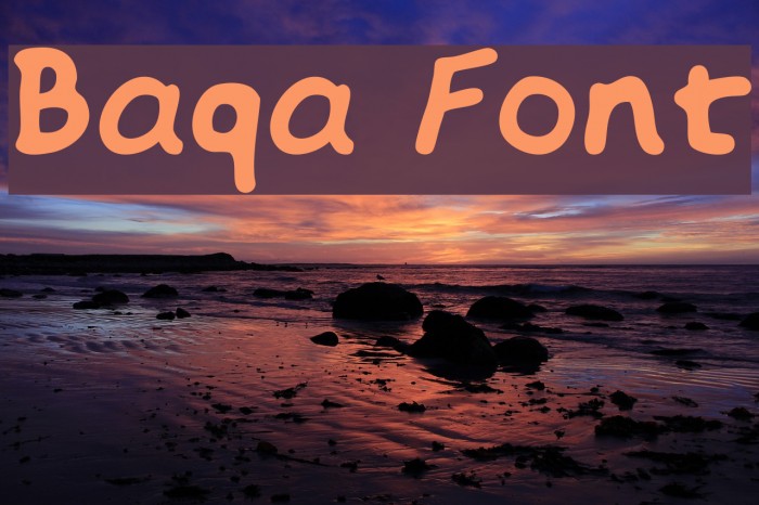 Baqa Font examples