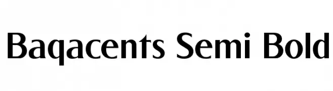 Baqacents Semi Bold  Fuentes Gratis Descargar