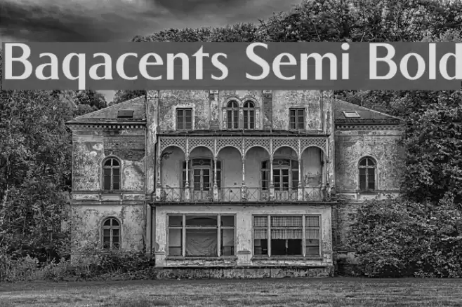 Baqacents Semi Bold Font examples