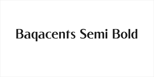 Baqacents Semi Bold Logo