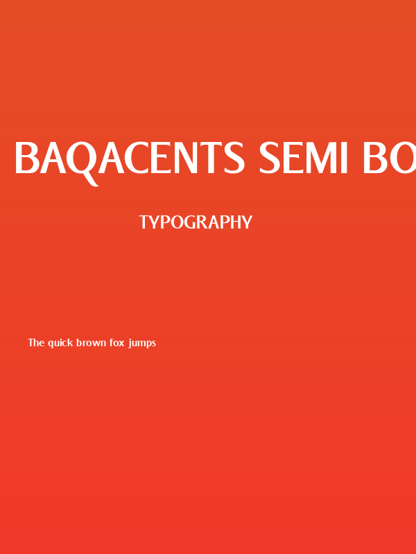 Baqacents Semi Bold Poster