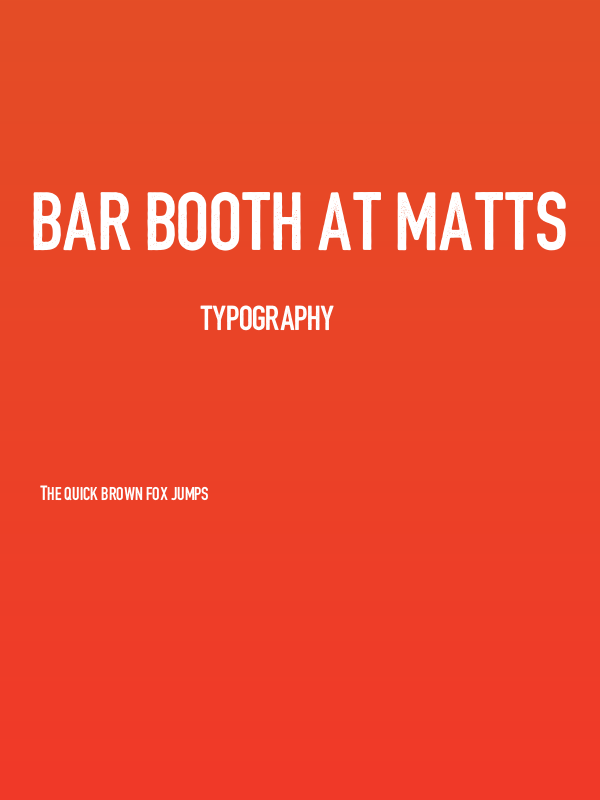 Bar Booth at Matts Poster