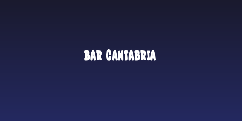 Bar Cantabria Social Header