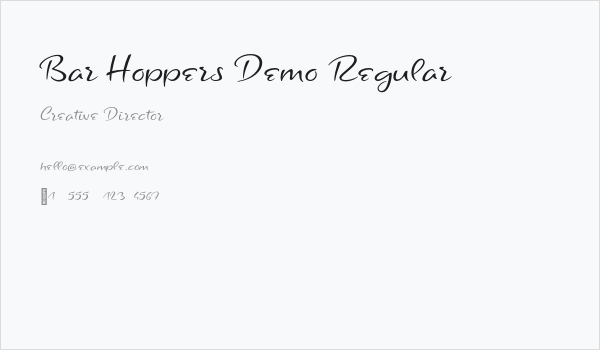 Bar Hoppers Demo Regular Business Card