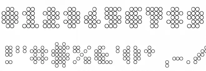 Bar dot Regular Font OTHER CHARS