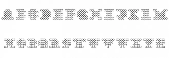 Bar dot Regular Шрифта ВЕРХНИЙ