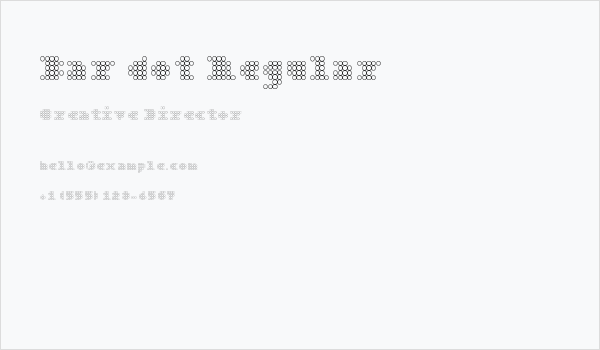 Bar dot Regular Business Card