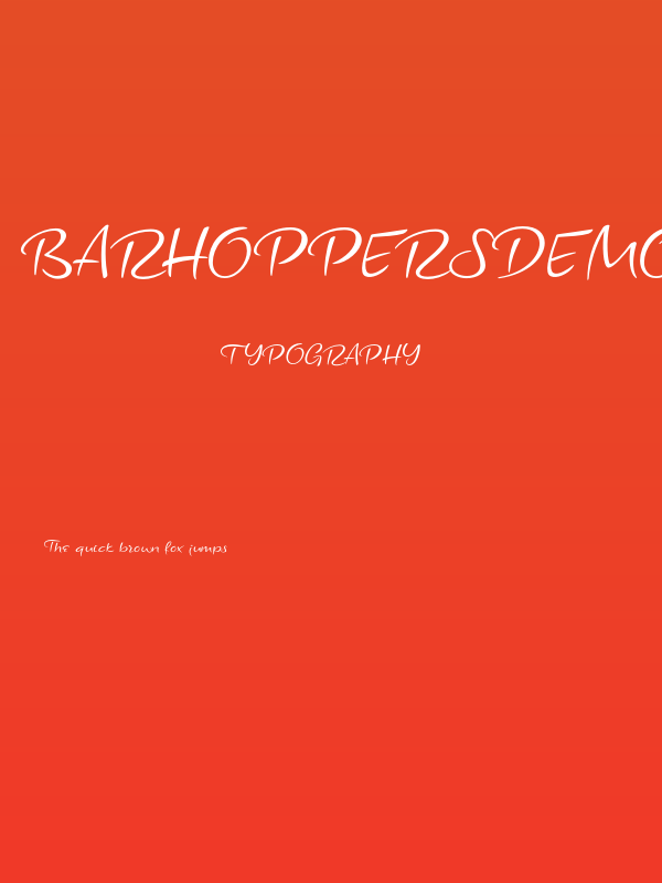 BarHoppersDemo-Regular Poster