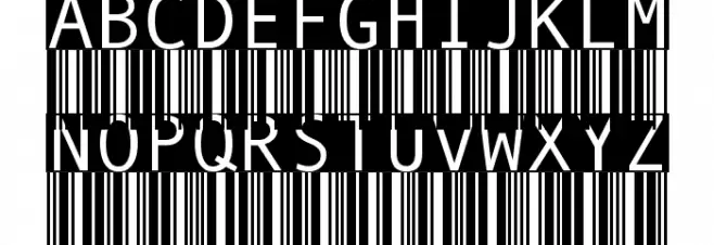 BarMKode-Inverse Schriftart Groß
