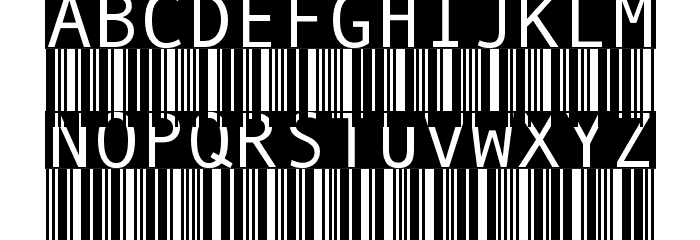 BarMKode-Inverse Font LOWERCASE