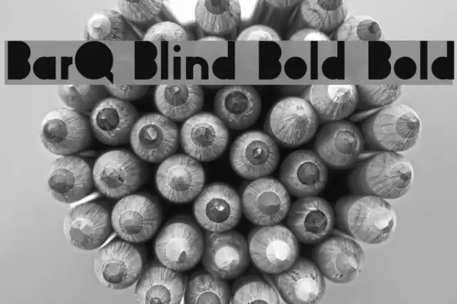 BarQ Blind Bold Bold Font examples